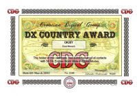 DX COUNTRY AWARD